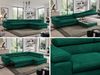 Mks Möbel 'Pedro L-Form' Ecksofa mit Schlaffunktion, verstellbaren Kopfstützen & Bettkasten, Dunkelgrün, Velours, rechts Bild 2