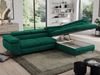 Mks Möbel 'Pedro L-Form' Ecksofa mit Schlaffunktion, verstellbaren Kopfstützen & Bettkasten, Dunkelgrün, Velours, rechts Bild 4