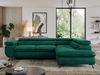 Mks Möbel 'Pedro L-Form' Ecksofa mit Schlaffunktion, verstellbaren Kopfstützen & Bettkasten, Dunkelgrün, Velours, rechts Bild 3