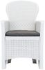 vidaXL 5-tlg. Garten-Essgruppe Kunststoff Weiß Rattan-Optik 276108 Bild 4