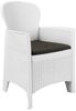 vidaXL 5-tlg. Garten-Essgruppe Kunststoff Weiß Rattan-Optik 276108 Bild 2