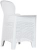 vidaXL 5-tlg. Garten-Essgruppe Kunststoff Weiß Rattan-Optik 276108 Bild 3