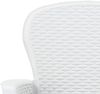vidaXL 5-tlg. Garten-Essgruppe Kunststoff Weiß Rattan-Optik 276108 Bild 5