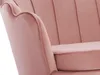 Vente-unique - DANDELION Sofa StoffSamt Puderrosa - B 73 cm x H 78 cm x L 124 cm Bild 4
