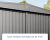 Hörmann Ecostar Metall-Gerätehaus Trend mit Satteldach Typ 2, 238x238 cm , graualuminium, 5,7 m²,1-flüglige Tür Bild 4