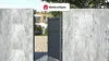 Vente-unique - BAZIO Side gate Metall Grau - B 4,6 cm x H 161 cm x L 100 cm Bild 2