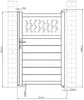 Vente-unique - BAZIO Side gate Metall Grau - B 4,6 cm x H 161 cm x L 100 cm Bild 5