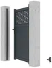 Vente-unique - BAZIO Side gate Metall Grau - B 4,6 cm x H 161 cm x L 100 cm Bild 4