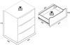 VCM Kommode & Sideboard Malira 921094 Weiß / Honig-Eiche H. 78 x B. 65 x T. 48 cm Bild 5