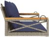 vidaXL Hängebank mit Kissen Grau 109x62x40 cm Poly Rattan 368159 Bild 5