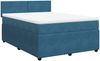 vidaXL Boxspringbett mit Matratze Blau 140x190 cm Samt 3290032 Bild 3