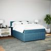 vidaXL Boxspringbett mit Matratze Blau 140x190 cm Samt 3290032 Bild 5