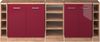 Küchenschrank für Dachschrägen R-Line Rot Hochglanz 210 cm 5er Set Schrankkorpuss 60 cm Tiefe Vicco Bild 3