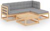 vidaXL 5-tlg. Garten-Lounge-Set mit Kissen Kiefer Massivholz 3076579 Bild 2