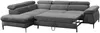 Ecksofa mit Schlaffunktion SEPINA von PASCAL MORABITO - Stoff - Anthrazit - Ecke links Bild 5