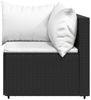 vidaXL 4-tlg. Garten-Lounge-Set mit Kissen Schwarz Poly Rattan 319735 Bild 5