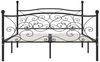 vidaXL Bettgestell mit Lattenrost Schwarz Metall 200 × 200 cm [284460] Bild 3
