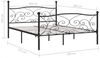 vidaXL Bettgestell mit Lattenrost Schwarz Metall 200 × 200 cm [284460] Bild 5