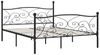 vidaXL Bettgestell mit Lattenrost Schwarz Metall 200 × 200 cm [284460] Bild 2