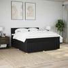 vidaXL Boxspringbett mit Matratze Schwarz 180x200 cm Stoff 3289851 Bild 4