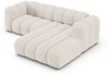 Micadoni Modulares Ecksofa Lupine 3-Sitzer Rechts Chenille Eden Helles Beige Bild 3