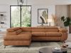 Mks Möbel 'Pedro L-Form' Ecksofa mit Schlaffunktion, verstellbaren Kopfstützen & Bettkasten, Orange, Stoff, links Bild 3