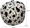 Dmora Pouf Lorenza, Mehrzwecksessel, Sitzsack, Hockerhocker, Made in Italy, 80x80 h120 cm, Schwarz und Weiß,Gepunktetes Muster Bild 3