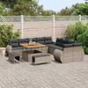 vidaXL Garten-Sofa-Set mit Kissen mit Speicher 13 pcs Grau 3363878 Bild 3
