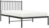 vidaXL Bettgestell mit Kopfteil Metall Schwarz 100x190 cm 350858 Bild 4