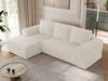Ecksofa mit Schlaffunktion, Bettkasten und losen Kissen für das Wohnzimmer - TRENTINO - Beige Cord - links Bild 4