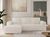 Ecksofa mit Schlaffunktion, Bettkasten und losen Kissen für das Wohnzimmer - TRENTINO - Beige Cord - links Bild 3