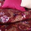Fleuresse Mako-Satin Bettwäsche 135x200 Paisley Blüten Wende bordeaux 114486-4 Bild 3