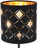 LED Tischleuchte, dimmbar, Kristalle, schwarz gold, H 35 cm Bild 4