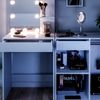 Schminktisch Isabelle Weiß 140 cm mit LED Beleuchtung und Schrank Vicco Bild 5