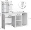Schminktisch Isabelle Weiß 140 cm mit LED Beleuchtung und Schrank Vicco Bild 3