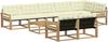 vidaXL Outdoor-Sofagarnitur 9 pcs Weiß und Creme 79 x 79 x 37 cm 3388828 Bild 2