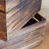 CHICCIE 2 Set Holzkiste im Vintage Look - Kiste Kurze Ablage Geflammt Dunkel Bild 5