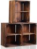 CHICCIE 2 Set Holzkiste im Vintage Look - Kiste Kurze Ablage Geflammt Dunkel Bild 3