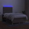 vidaXL Boxspringbett mit Matratze & LED Taupe 120x190 cm Stoff 3270271 Bild 4