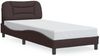 vidaXL Bettgestell ohne Matratze "Hvar" Dunkelbraun 80x200 cm Stoff 3207733 Bild 2