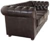 Dreisitzer-Sofa Chesterfield Liverpool aus echtem Rindsleder Braun Bild 5
