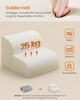 FEANDREA Hundetreppe, 2-stufig-Haustiertreppe, Waffelcord, rutschfest, abnehmbarer waschbarer Bezug, taubengrau Bild 4