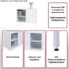 Kommode HWC-O90, Schrank Sideboard Highboard, Industrial Staufächer Schiebetüren Metall 85x80x45cm ~ weiß Bild 2