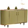KAWOLA Sideboard MARIA Marmorplatte Kunstleder olivgrün 76 x 40 x 150 cm Bild 3