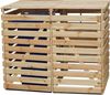 promadino Mülltonnenbox Vario V, für 2 x 240 l, holzfarben Bild 5