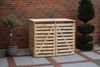promadino Mülltonnenbox Vario V, für 2 x 240 l, holzfarben Bild 2
