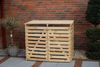promadino Mülltonnenbox Vario V, für 2 x 240 l, holzfarben Bild 3