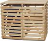 promadino Mülltonnenbox Vario V, für 2 x 240 l, holzfarben Bild 4