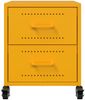 vidaXL Nachttische 2 Stk. Senfgelb 36x39x43,5 cm Stahl 846633 Bild 5