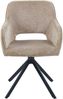 Esszimmerstuhl Armlehnstuhl 360 Grad mit Stoffbezug creme MILLY 140238202 Bild 2